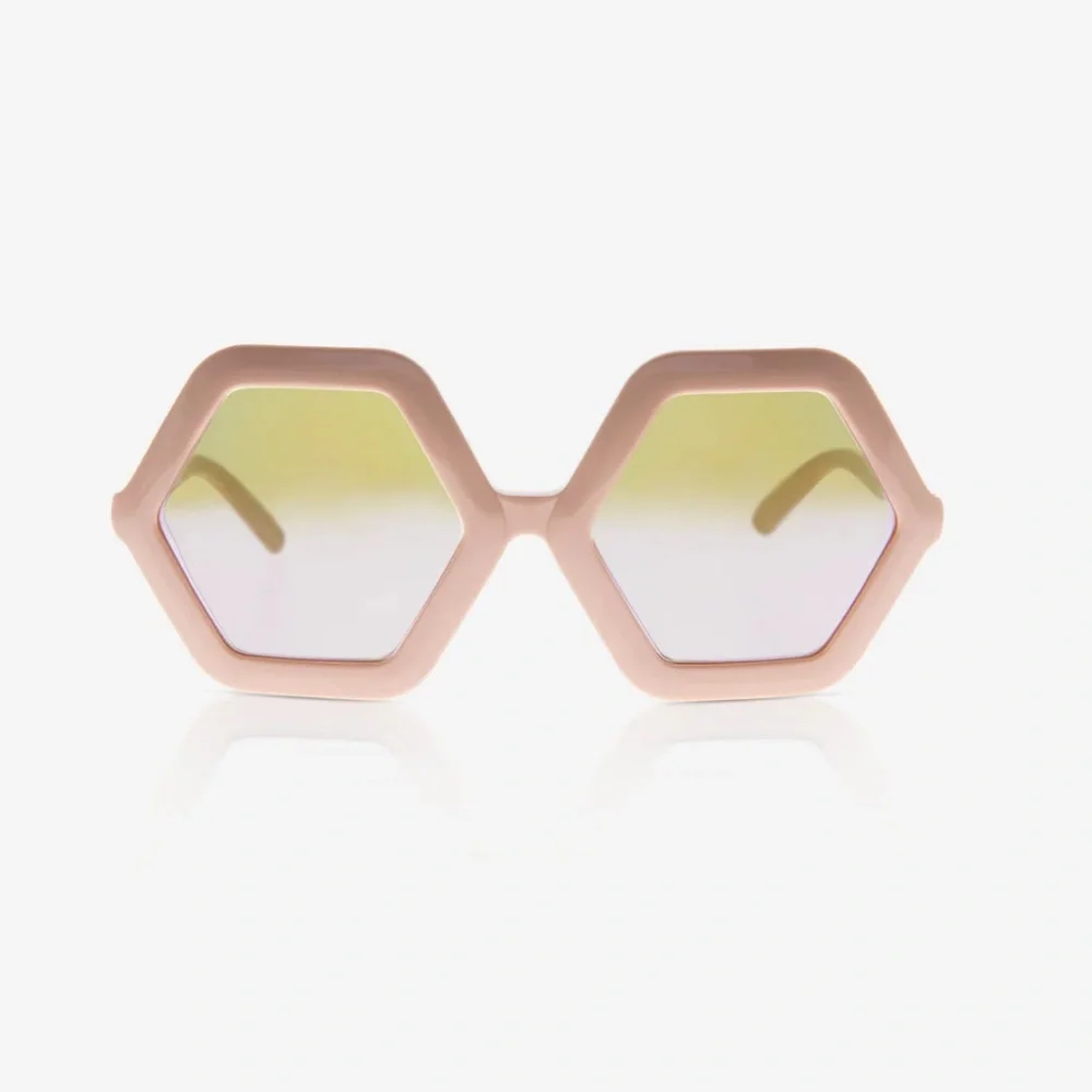 Sons + Daughters bio nude hexagon sunglasses